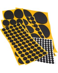 Anti-slip pads made of EPDM/cellular rubber, self-adhesive, thickness 2.5 mm, black, round, many sizes