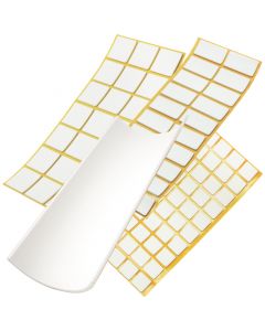 Antirutsch Pads aus EPDM/Zellkautschuk, selbstklebend, Stärke 2.5 mm, Weiß, eckig/rechteckig/quadratisch, viele Größen