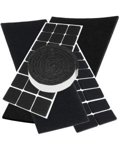 Self-adhesive Felt Pads, black, square or rectangular, many different sizes, and a thickness of 3.5mm