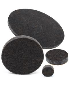 Self-adhesive felt glides, extra thickness 5.5 mm, brown, round, many sizes