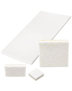 Self-adhesive felt glides, extra thickness 5.5 mm, white, square, many sizes
