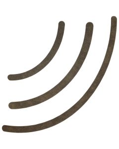 Self-adhesive felt glides, thickness 3.5 mm, brown, curved, several sizes/angle dimensions
